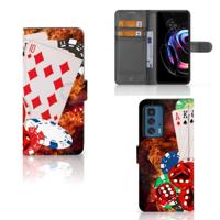 Motorola Edge 20 Pro | Wallet Case | met Pasjes | Casino