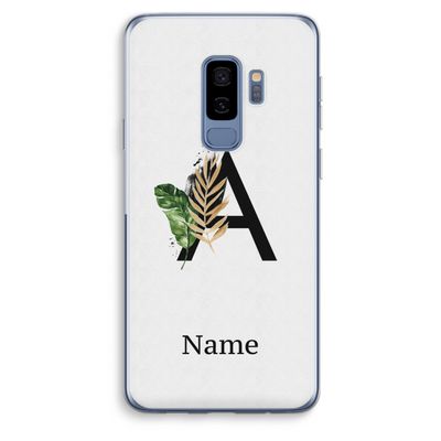 Charcoal Flora: Samsung Galaxy S9 Plus Transparant Hoesje