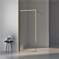 Inloopdouche BWS Recta 120x200 cm 8mm NANO Glas Geborsteld Messing Goud