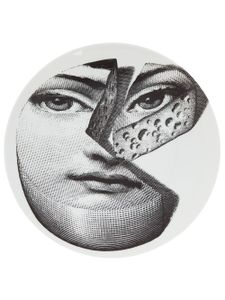 Fornasetti printed china plate - Blanc