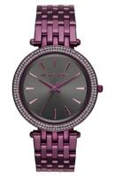 Michael Kors Dames Darci pruimkleurig roestvrij stalen horloge MK3554