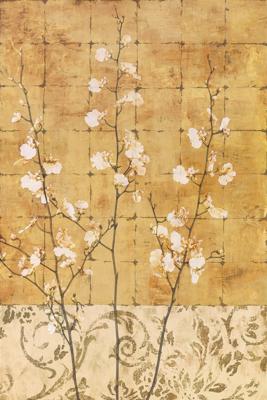 Kunstdruk Chris Donovan - Blossoms in Gold II 62x93cm