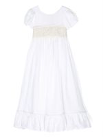 La Stupenderia robe Bianca à détail en dentelle - Blanc