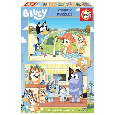 Set van 2 Puzzels Educa Hout 50 Onderdelen