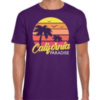 California zomer t-shirt / shirt California paradise paars voor heren