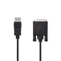 DisplayPort - DVI-kabel | DisplayPort male - DVI-D 24+1-pins male | 3,0 m | Zwart - thumbnail