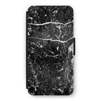 Zwart marmer: iPhone 11 Flip Hoesje