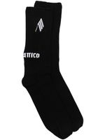 The Attico chaussettes à logo intarsia - Noir