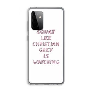Christian Grey: Samsung Galaxy A72 Transparant Hoesje