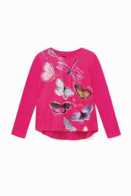 Shirt met 3D-vlinders - RED - 13/14 Shirt met 3D-vlinders - RED - 13/14