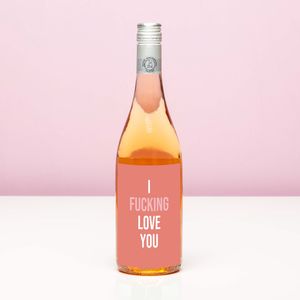 Wijnfles I fucking love you - Rosé (Blush Rosé)