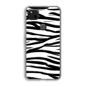 Zebra pattern: Google Pixel 4a Transparant Hoesje