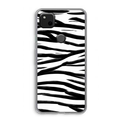 Zebra pattern: Google Pixel 4a Transparant Hoesje