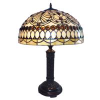 HAES DECO - Tiffany Tafellamp Meerkleurig Ø 46x62 cm Fitting E27 / Lamp max 2x60W
