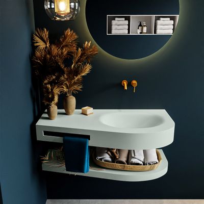 MONDIAZ RIVA 100cm Wastafel met planchet kleur Greey. Wastafel DULCET rechts 0 kraangaten kleur Greey. MONDIAZ RIVA 100cm Wastafel met planchet kleur Greey. Wastafel DULCET rechts 0 kraangaten kleur Greey.