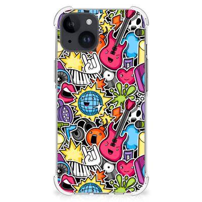 iPhone 15 Plus Anti Shock Bumper Case Punk Rock iPhone 15 Plus Anti Shock Bumper Case Punk Rock