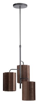 Light & Living Hanglamp 'Edisa' 3-lamps, kleur Donkerbruin