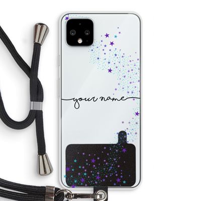 Sterren: Pixel 4 XL Transparant Hoesje met koord