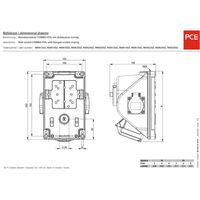 PCE 96062552 CEE-wandcontactdoos 32 A 5-polig 400 V 1 stuk(s) - thumbnail