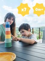 Siliconen stapelbare bekers BADABULLE meerkleurig