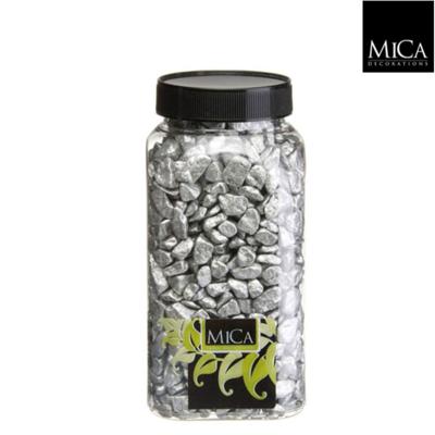 Marbles zilver fles 1 kilogram - Mica decorations