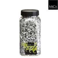 Marbles zilver fles 1 kilogram - Mica decorations