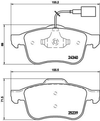 Remblokkenset, schijfrem BREMBO XTRA LINE P23132X