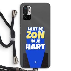 Laat de zon in je hart: Xiaomi Redmi Note 10 5G Transparant Hoesje met koord
