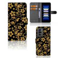 Xiaomi Poco F5 Pro Hoesje Gouden Bloemen