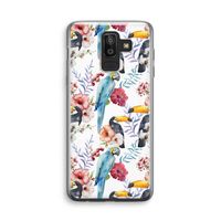 Bloemen tukan: Samsung Galaxy J8 (2018) Transparant Hoesje