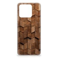 Bumper Hoesje voor Xiaomi Redmi 10C Wooden Cubes - thumbnail