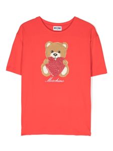 Moschino Kids t-shirt à motif Teddy Bear - Rouge