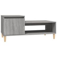 vidaXL Salontafel 100x50x45 cm bewerkt hout grijs sonoma - thumbnail