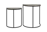 Light & Living Bijzettafel 'Peto' Set van 2 stuks 40x23x49+, ruw antiek brons-m