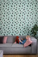 Behang Leopard Rol Green