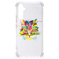 Samsung Galaxy A34 Stevig Bumper Hoesje Cat Color - thumbnail