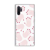 Hands pink: Samsung Galaxy Note 10 Plus Transparant Hoesje