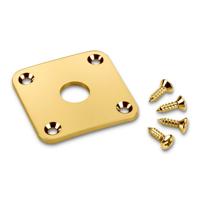 Schaller Jack Plate Vierkant voor Gitaar en Basgitaar Verguld 15190500