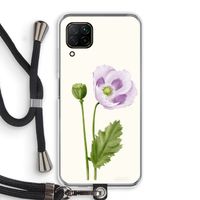 Purple poppy: Huawei P40 Lite Transparant Hoesje met koord