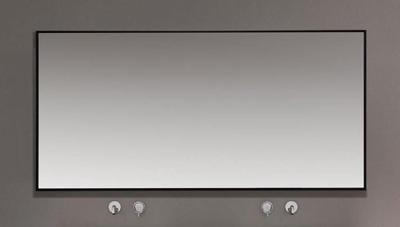 Reno omlijsting aluminium zwart spiegel 100x60