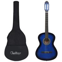 VidaXL 12-delige gitaarset klassiek beginner 4/4 39" blauw