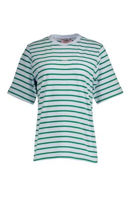 Stripe studio floor t-shirt - light blue/grass green - 13778