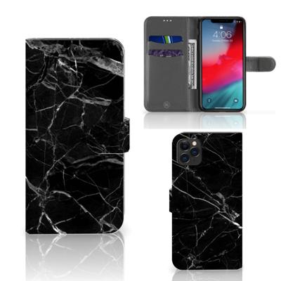 Apple iPhone 11 Pro Max | Bookcase | Marmer Zwart - Origineel Cadeau Vader