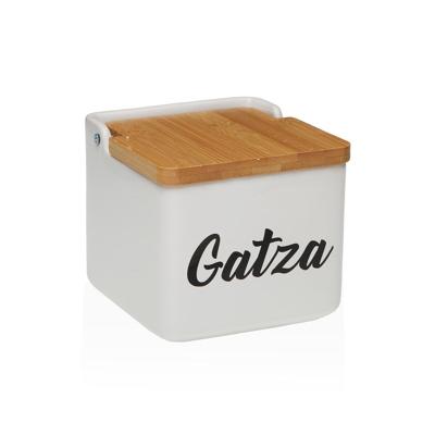 Zoutvaatje met deksel Versa GATZA Keramisch 8,8 x 8,5 x 8,8 cm
