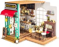 Robotime Miniatuur bouwpakket Simons Koffie met LED licht Knutselen