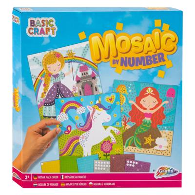 Creative Craft Group Mozaiek op nummer - eenhoorn, prinses en zeemeermin Creative Craft Group Mozaiek op nummer - eenhoorn, prinses en zeemeermin