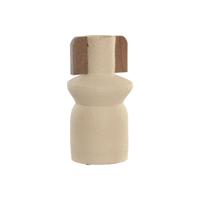 Vaas Home ESPRIT Bruin Beige Terra cotta Mangohout 15 x 15 x 31 cm