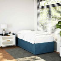Bedframe fluweel blauw 90x190 cm
