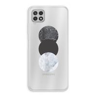Marmeren cirkels: Samsung Galaxy A22 4G Transparant Hoesje