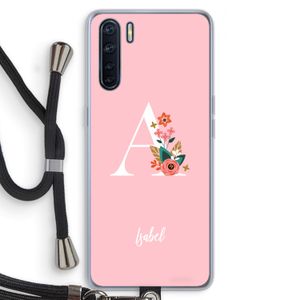 Pink Bouquet: Oppo A91 Transparant Hoesje met koord